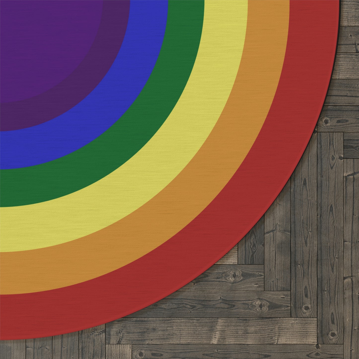 Rainbow Round Rug