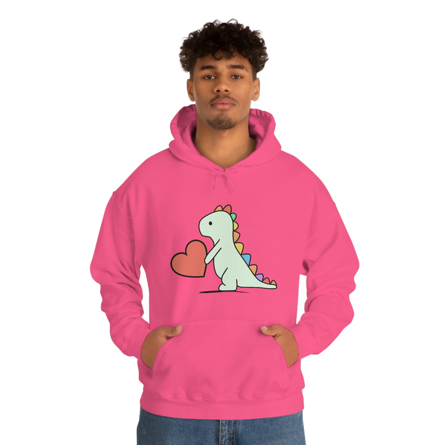 Dinosaur Hoodie, Rainbow Dinosaur,