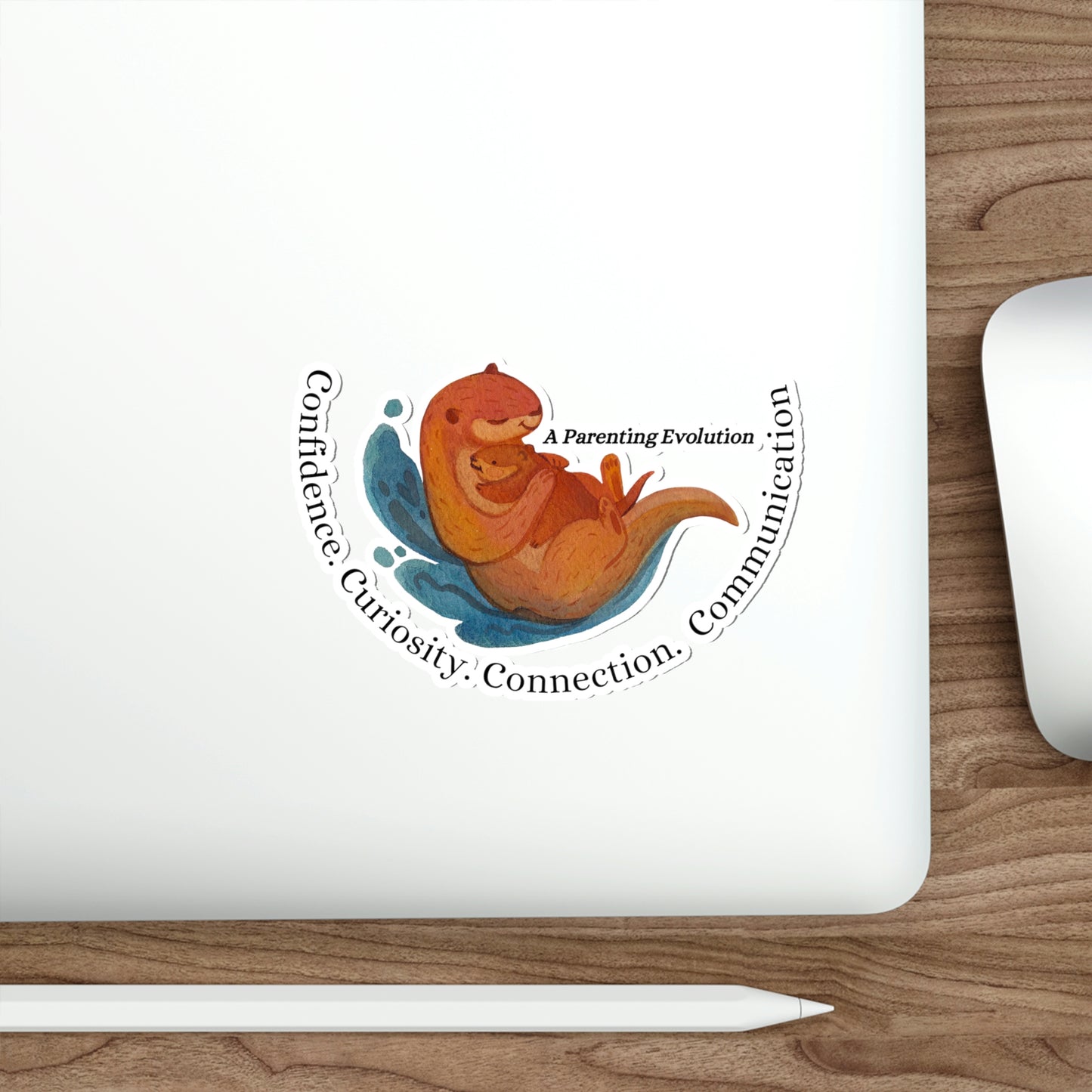 Otters, Parenting Evolution, Parenting, Mom gift, Dad gift, Parenting Gift, Die-Cut Stickers