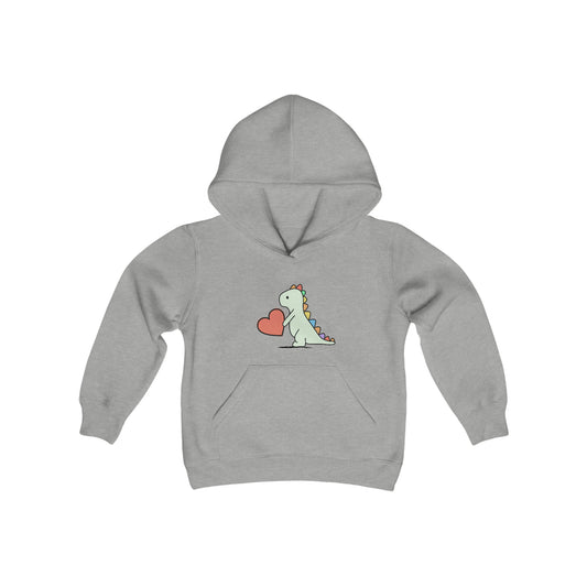 Dinosaur, Rainbow Dinosaur, Youth Hooded Sweatshirt, Valentines, Family Shirts
