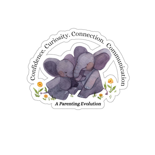 Elephants, Parenting Evolution, Parenting, Mom gift, Dad gift, Parenting Gift, Die-Cut Stickers