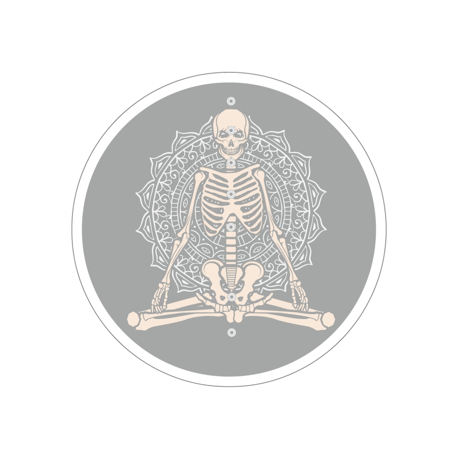 Skeleton,yoga, rest in piece, yoga skeleton, Die-Cut Stickers, Multiple sizes
